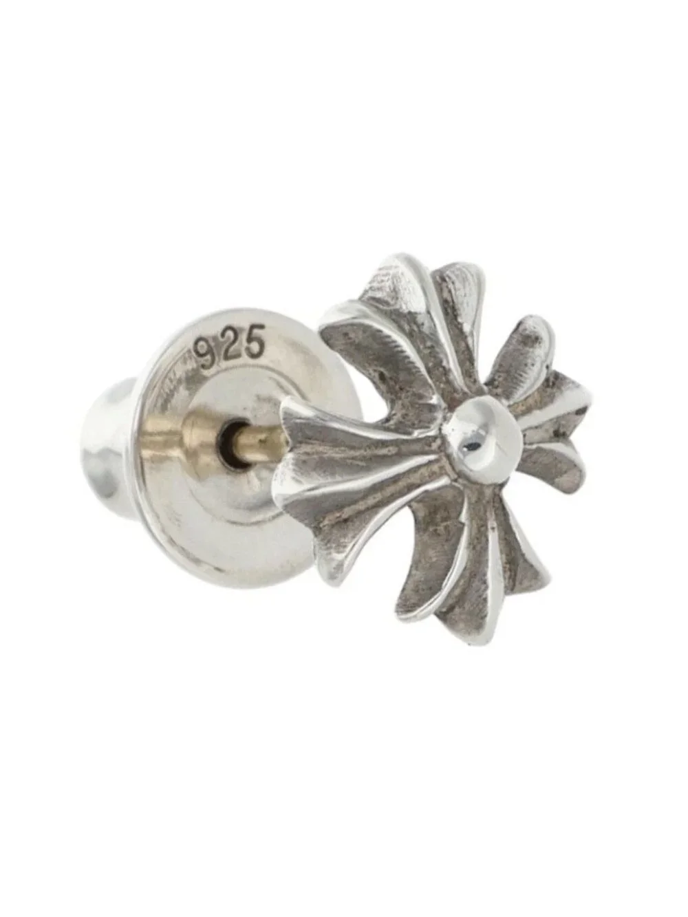 Chrome Hearts No2 CH Pls CH Plus Stud Silver Earrings